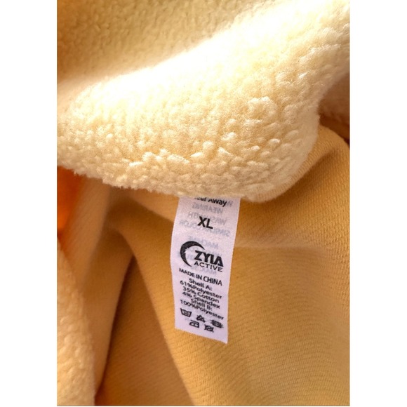 ZYIA Active Yellow Fleece Heidi Jacket Full Zip Pockets Womens XL - Picture 3 of 9